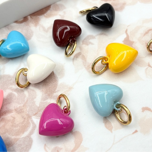 ROXANNE ASSOULIN The Mini Puffy Heart Charm in burgundy firm price - Picture 5 of 12